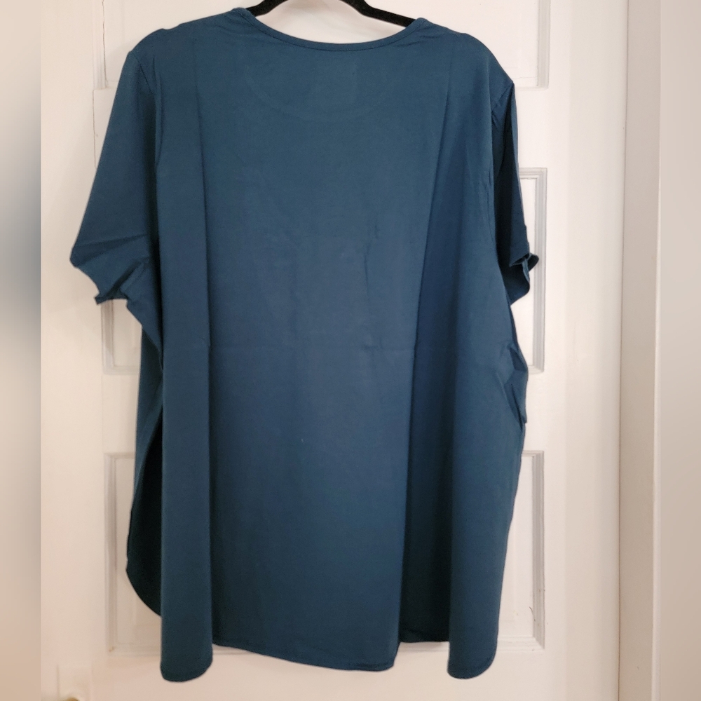 J.Jill Progress Shirttail Tee Midnight Blue Short Sleeve - Picture 2 of 8